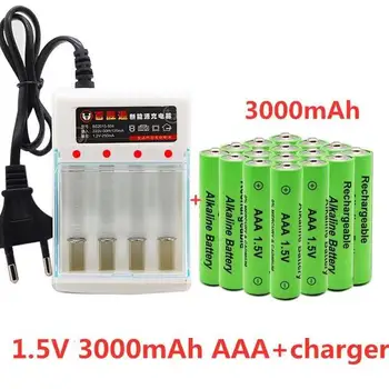 Uzlādējams 100% sārma baterija ar lādētāju, tālvadības maksas rīks, rotaļu dūmu signālu 1,5 V AAA 3000mAh jauno zīmolu