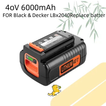 6000mAh 40 Volt Max Litija-Batterie Surogātu für Schwarz und Decker 40 V Batterie LBX2040 LBXR36 LBXR2036 LST540 LCS1240 LBX1540