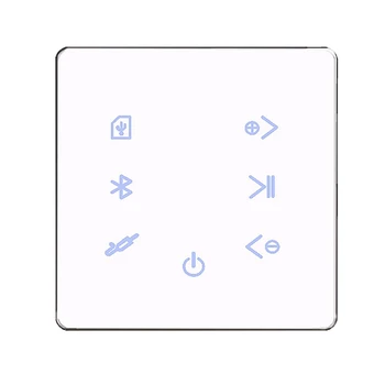 5X Bluetooth Pastiprinātājs Sienas USB SD atmiņas Kartes Mūzikas Panelis Smart Home Fona Audio Sistēmas Stereo Hotel Restaurant(Balts)