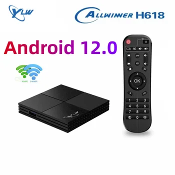 2023 YLW Allwinner H618 Smart TV Box Android 12.0 4G 64GB 4K Wifi BT Media player 4GB 32GB TV KASTĒ Android12 Set top box 16GB un 2 gb