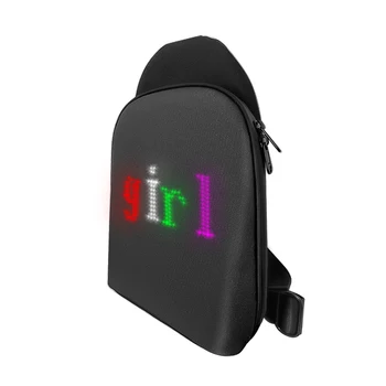 Led Soma APP Kontroles Smart Pikseļu LED Mugursoma Sievietēm, Vīriešiem DIY Grafiti Dinamisko LED Messenger Bag Krūtīm Sling Bag Led Displejs