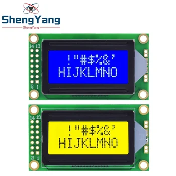 TZT 8 x 2 LCD Modulis 0802 Rakstzīmju Ekrānu Zils / Dzeltens Zaļš Arduino